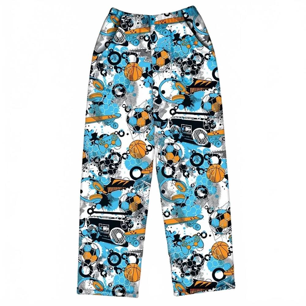 NEW ISCREAM kid's street sports plush pants in blue